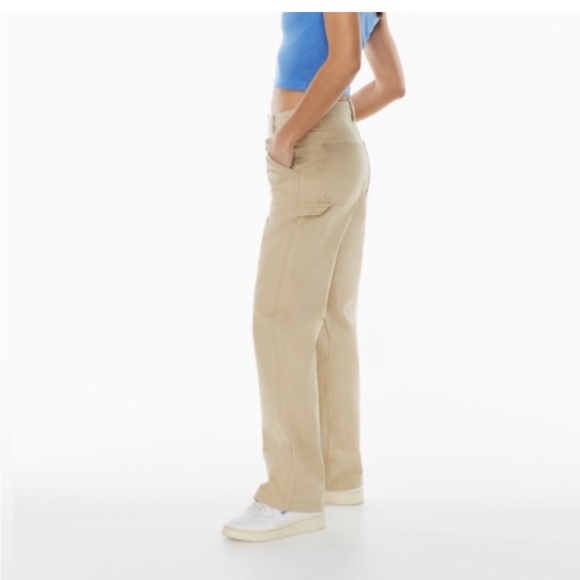 Aritzia Tna Greenwich carpenter pants size 6 cream - Picture 2 of 7